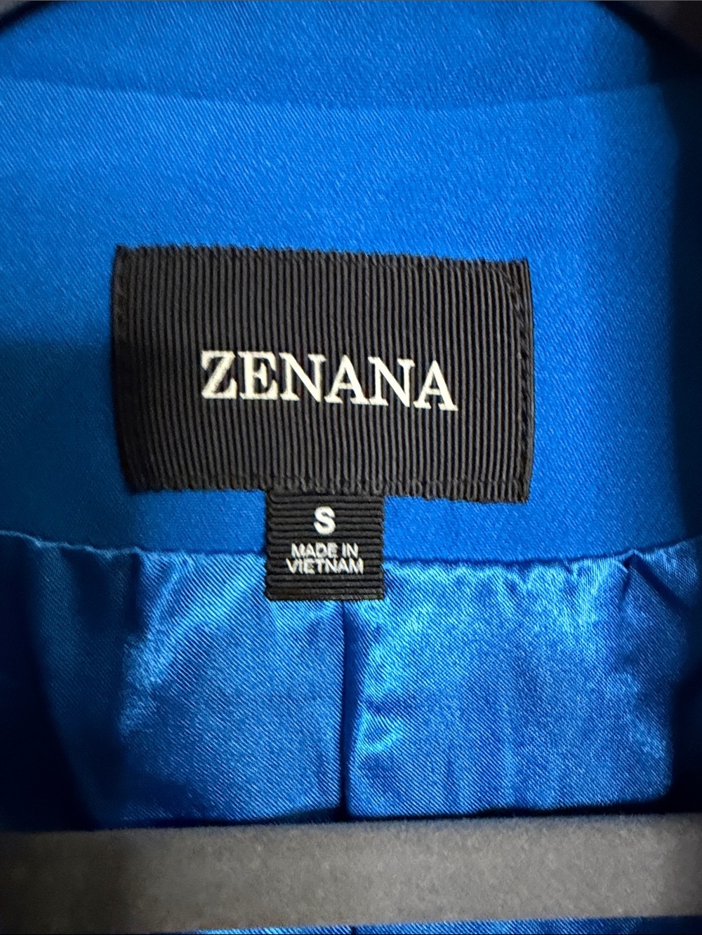 Zenana Outfitters Electric Blue Open-Front Blazer - Picture 2 of 4